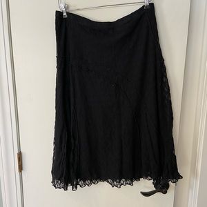 Black lace skirt
